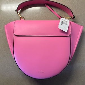 Wandler Hortensia medium pink top handle bag